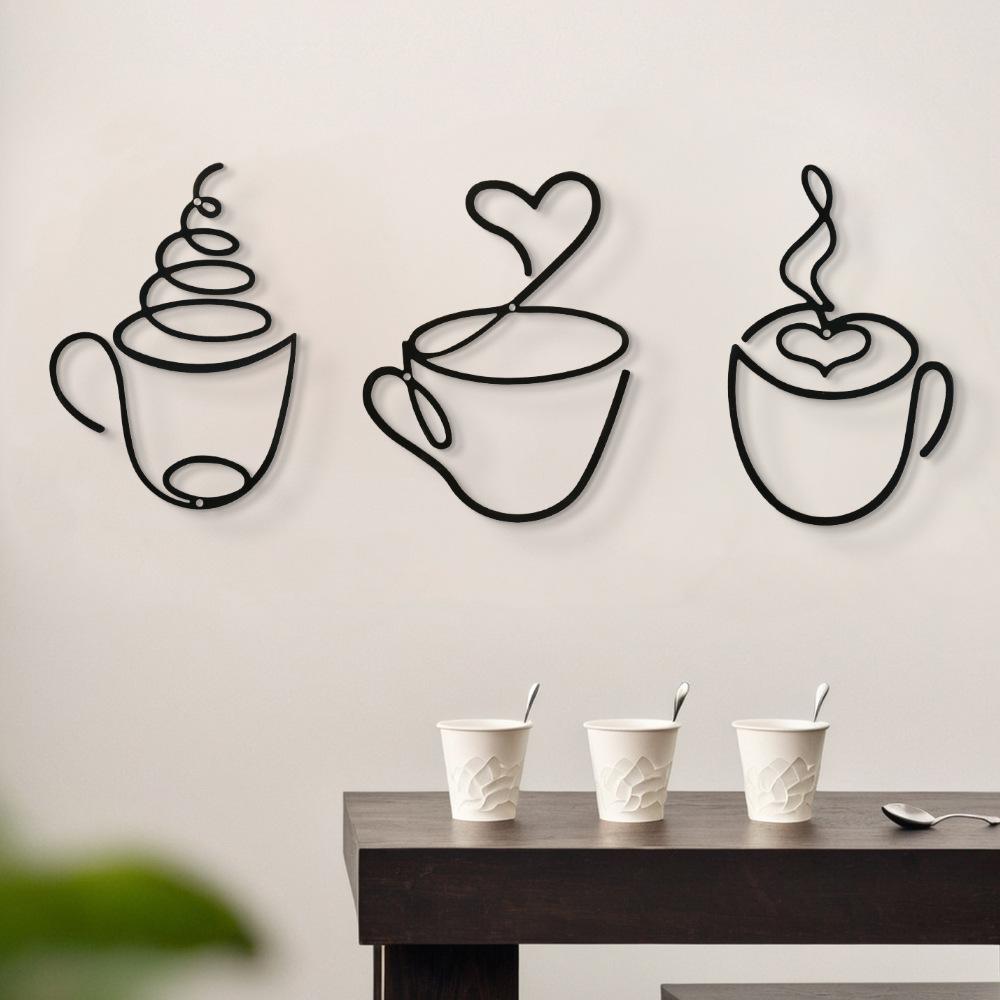 Art Craft Cafe - 3-częściowy Zestaw Kreatywnych Dekoracji Ściennych z