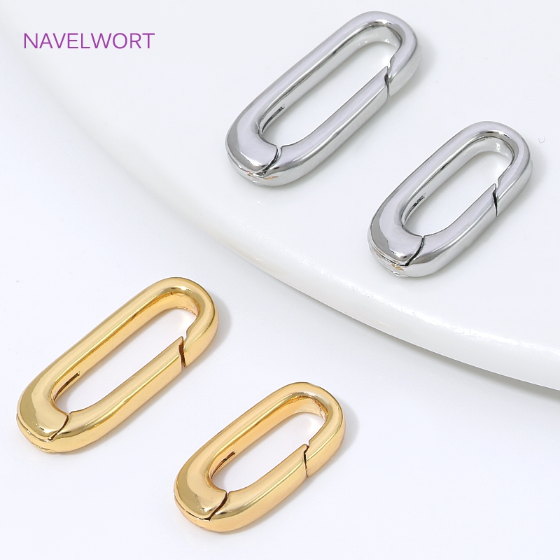 Art Craft Ideas - 1/2/4 szt. Złote (18K) owalne zapięcia