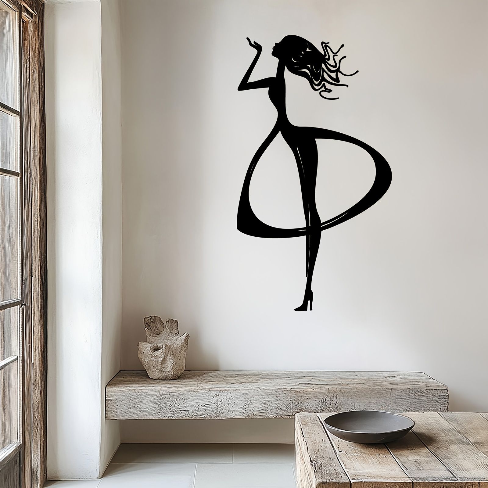 Art Craft Room - CIFBUY Metalowa Dekoracja Ścienna Tańcząca Kobieta,