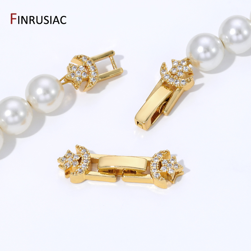 Art Craft Ideas - Złote (18K) pozłacane mosiężne zapięcia z