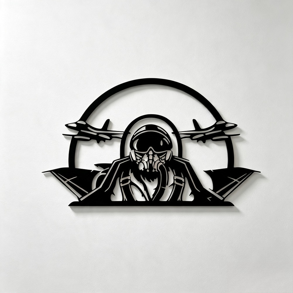 Art Craft Room - CIFBUY Metalowa Dekoracja Ścienna Pilot, Rzeźba
