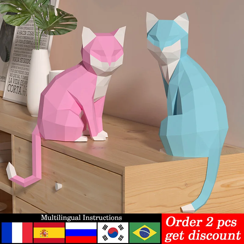 Art Craft Cat - 1 Para Zakochanych Kotów Zwierzęta Dekoracja