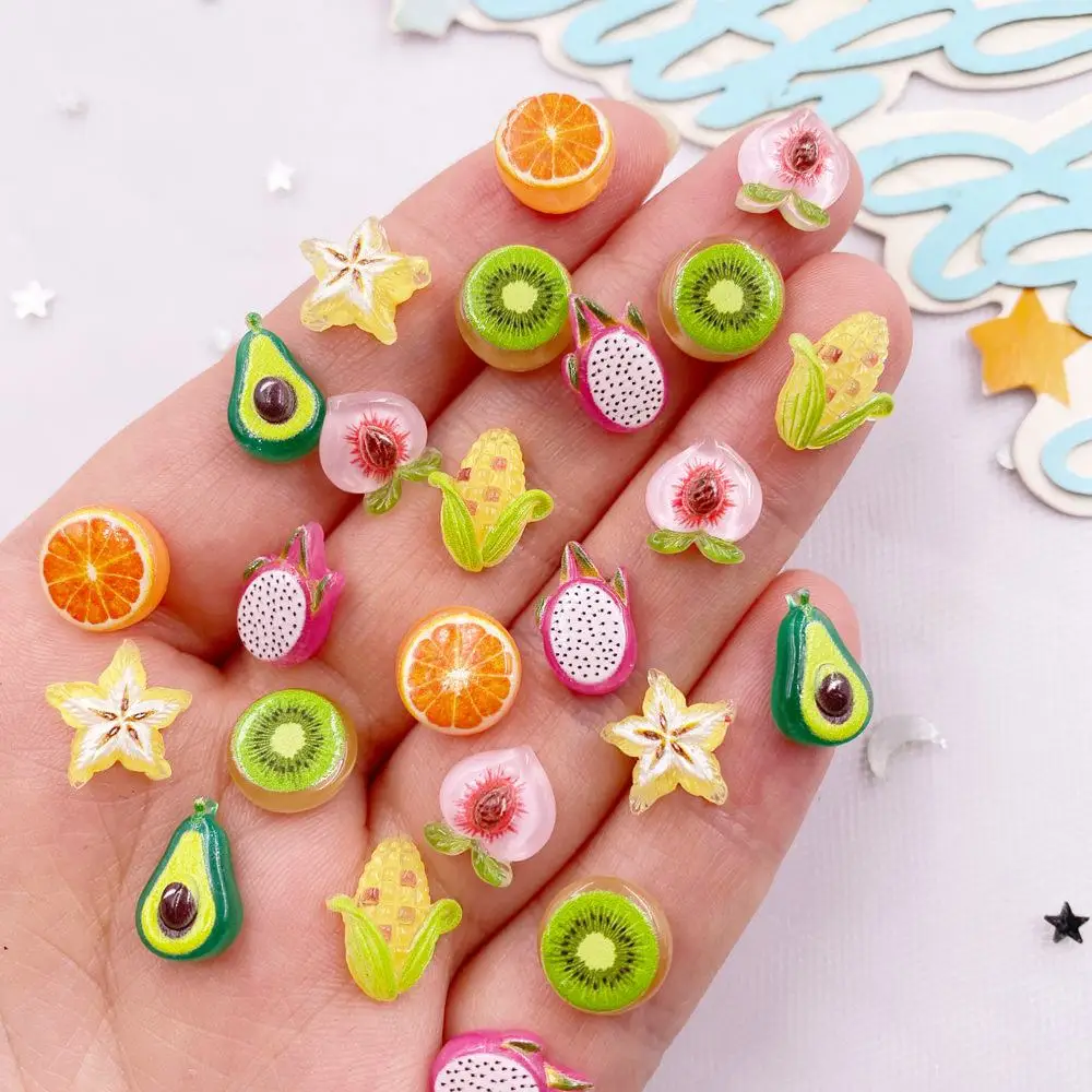 Art Craft Vegetables - 50 SZTUK Żywica Śliczne Mini Kolorowe