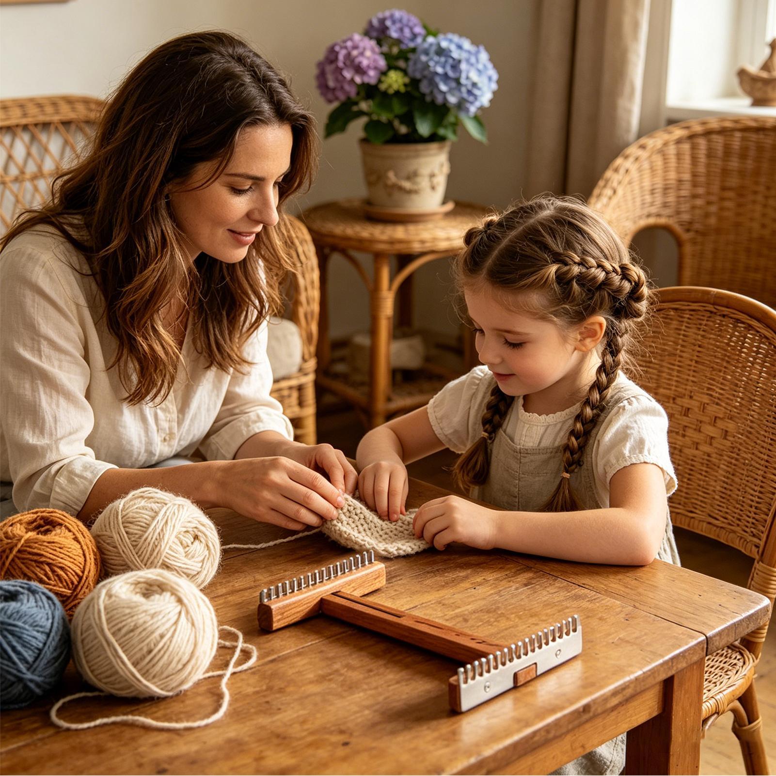Drewniany tkalczyk z regulowan – Loom Weaving Frame recenzja i cena