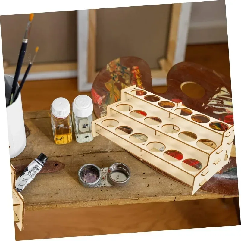 Drewniany organizer na farby,  – Art Craft Display recenzja i cena