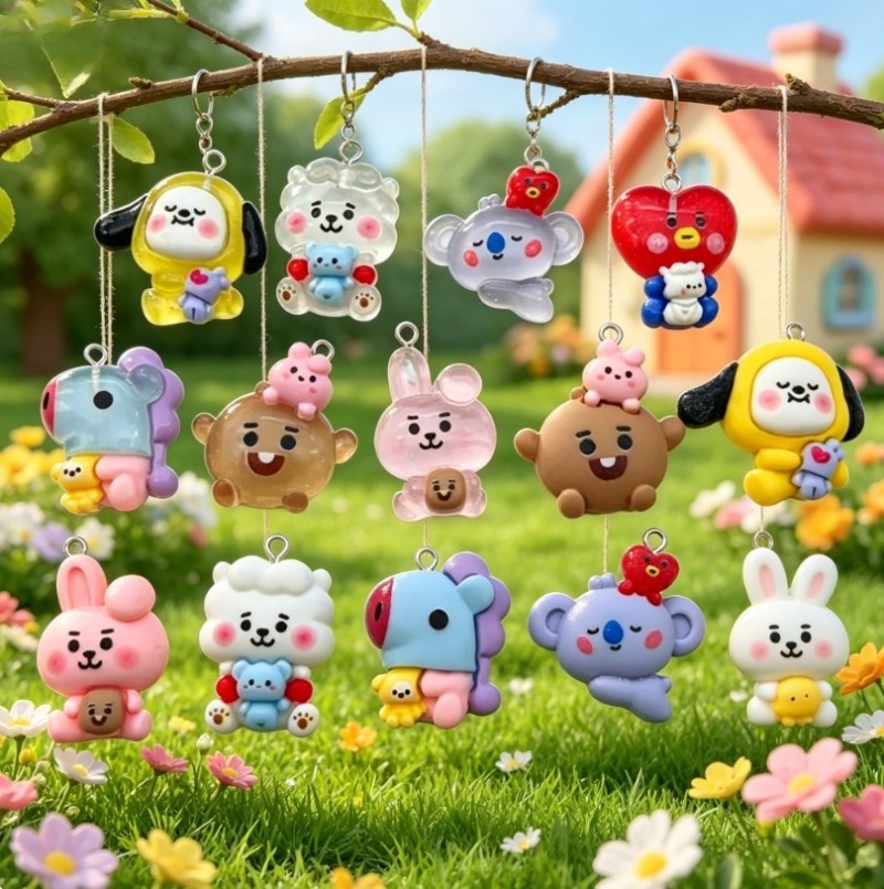 7 szt. BT21 Żywiczne Charmsy z – Art Craft Ideas recenzja i cena