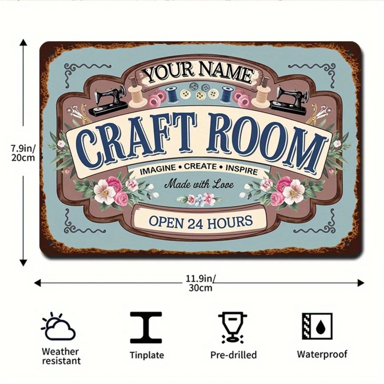 Metalowa tabliczka z własnym i – Art Craft Room recenzja i cena