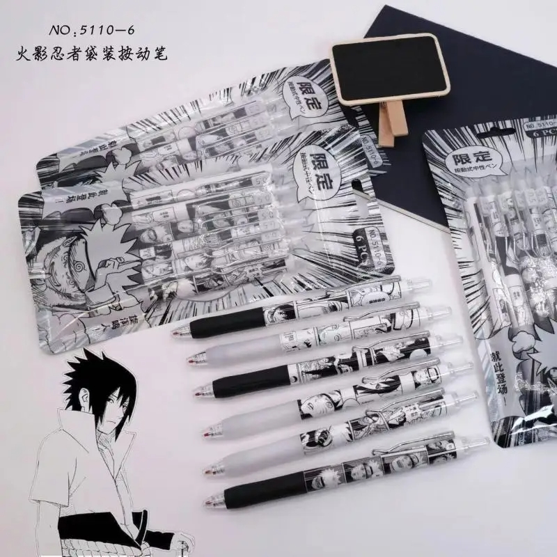 Naruto 6Pcs/set Gel Pen Anime  – Calligraphy Pen Set recenzja i cena