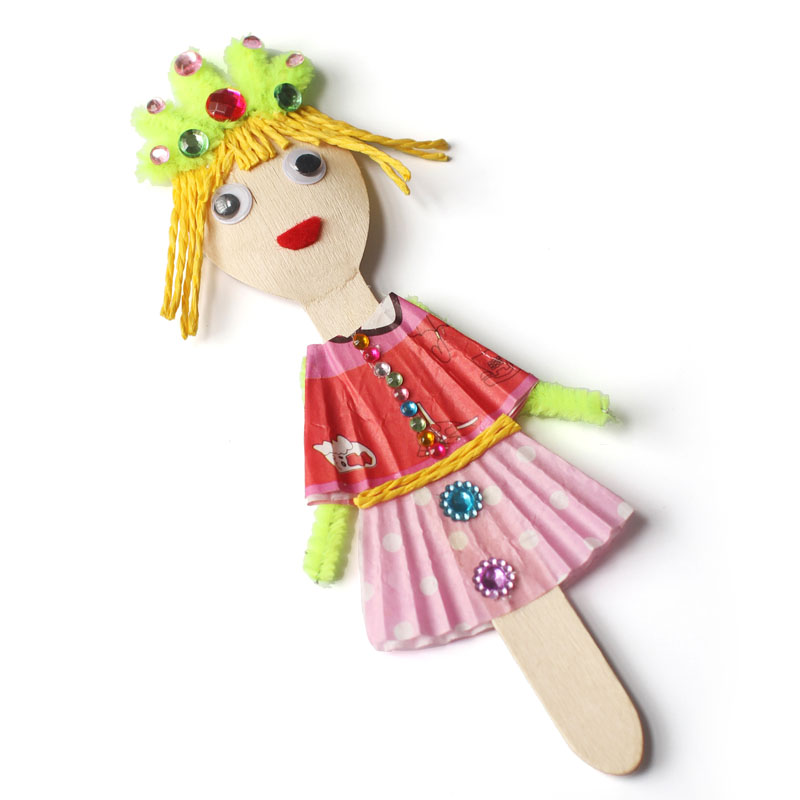 20 SZTUK/PARTIA. Drewniana łyż – Art Craft Kindergarten recenzja i cena